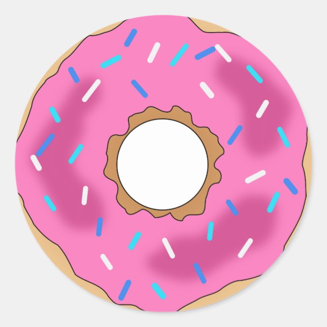 Pink Donut with sprinkles stickers (Front)
