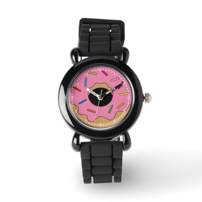 Pink Donut with Sprinkles Watch (Front)
