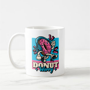 Pink Donut Worry Coffee Mug