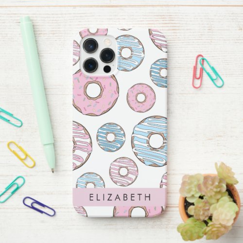 Pink Donuts Blue Donuts Sprinkles Your Name iPhone 12 Pro Case