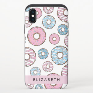 Pink Donuts, Blue Donuts, Sprinkles, Your Name iPhone X Slider Case