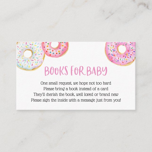 Pink Donuts Books for Baby insert card (Front)