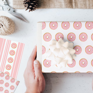 Pink Donuts design Wrapping Paper Sheets