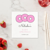 Pink Donuts Illustration Baby Shower Sprinkle