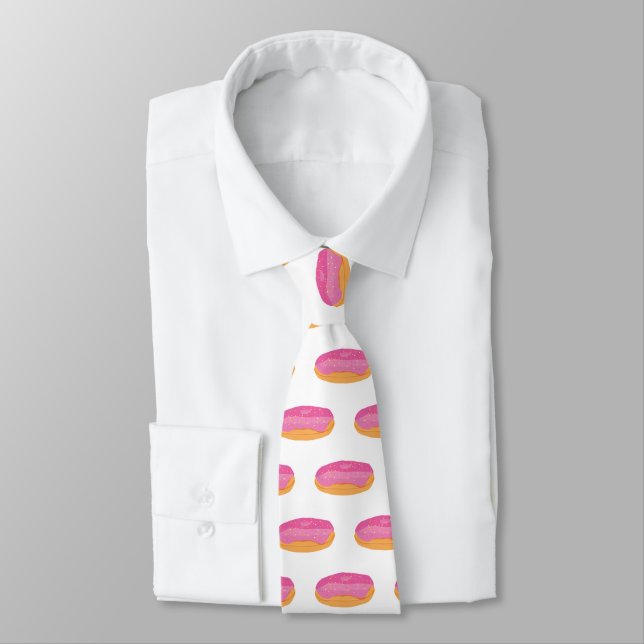 Pink Donuts Neck Tie (Tied)