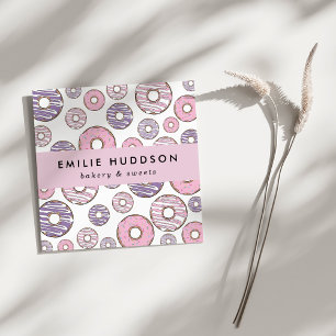 Pink Donuts, Purple Donuts, Cake Shop, Pastry Shop Square Business Card