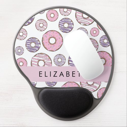 Pink Donuts Purple Donuts Sprinkles Your Name Gel Mouse Pad
