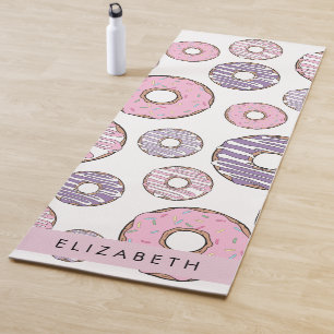 Pink Donuts, Purple Donuts, Sprinkles, Your Name Yoga Mat