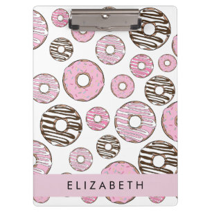 Pink Donuts, White Donuts, Sprinkles, Your Name Clipboard