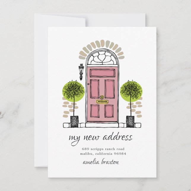 Pink Door Moving Announcement (Front)