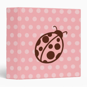 Pink Dot Ladybug Scrapbook Binder