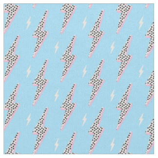 Pink dot lightning bolt fabric