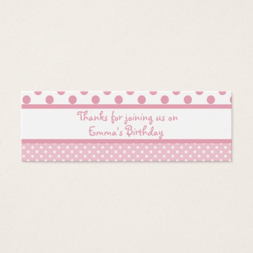 Pink Dots Birthday Favor Tag Business Card Templates
