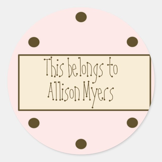 Pink Dots Gift Sticker (Customizable) (Front)