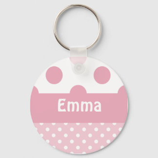 Pink Dots Keychain