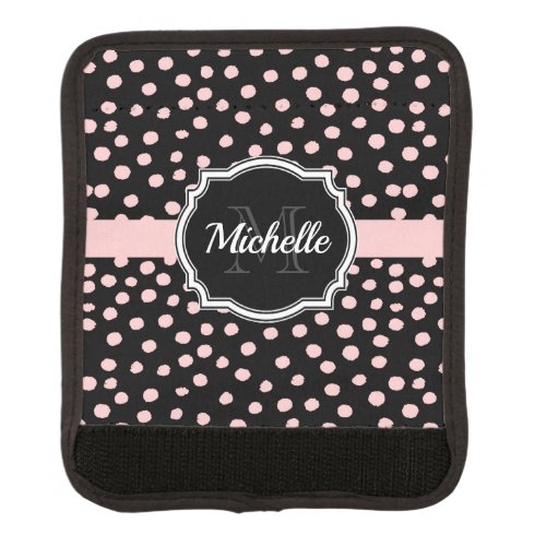 Pink Dots Luggage Handle Wrap