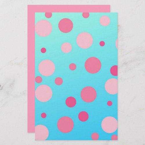 Pink Dots on Blue Ombr CraftScrapbook Paper
