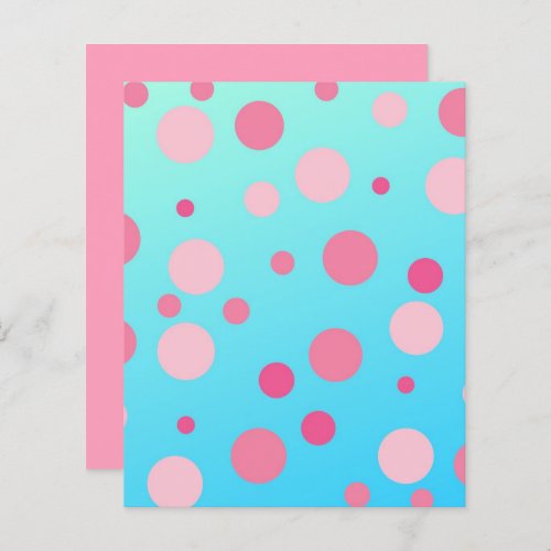 Pink Dots on Blue Ombr Small Craft Paper