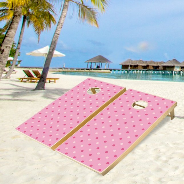 Pink Dots Pattern Corn hole Set (Creator Uploaded)
