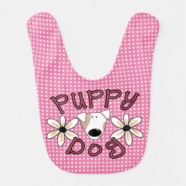 Pink Dots Puppy Dog Bib (Front)