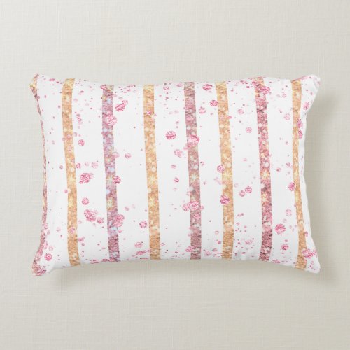 Pink dots Throw pillow with grids simple designs