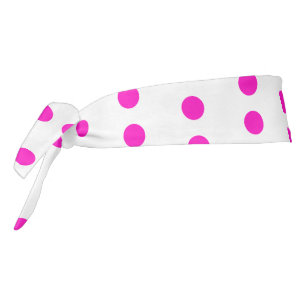 Pink Dots Tie Headband - Add Your Favorite Colors