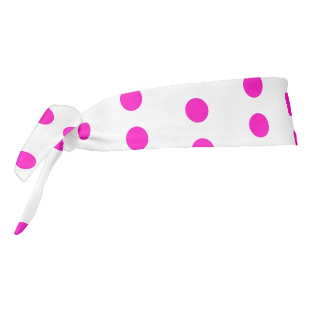 Pink Dots Tie Headband - Add Your Favorite Colors  (Rotate 270)