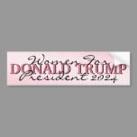 Pink Dots Women for Donald Trump Bumper Sticker