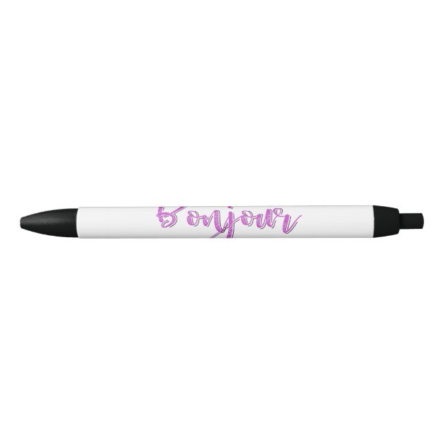 Pink Dotted Bonjour Pen (Front)