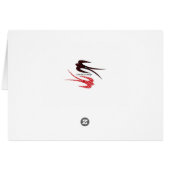 Pink Dotted Flowers and Happy Birds Card (Back Horizontal)