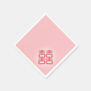 Pink Double Happiness - Bold Paper Napkins