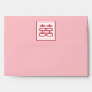 Pink Double Happiness - Square Envelope