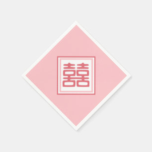 Pink Double Happiness - Square Napkins