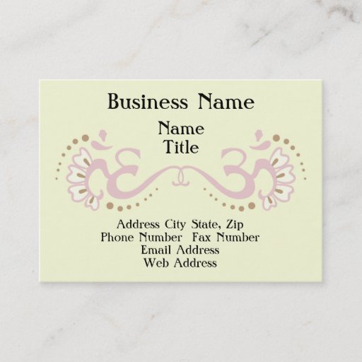 Customizable Pink Double Om Profile Card Business Cards