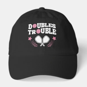Pink Doubles Trouble Pickleball Partner Tournament Hat