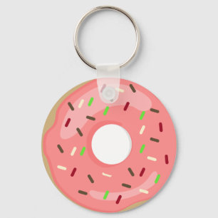 Pink Doughnut Keychain