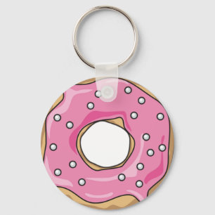 Pink Doughnut Keychain