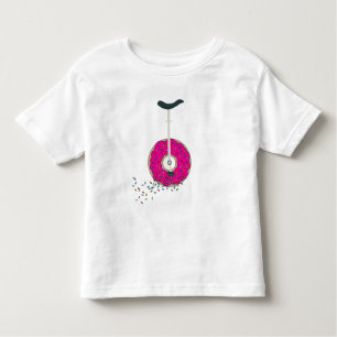 Pink Doughnut Wheel Unicycle Colorful Sprinkles Toddler T-shirt