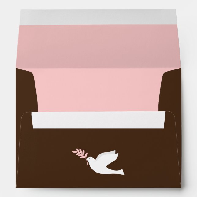 Pink Dove Baptism Envelope (Back (Bottom))