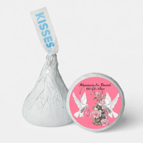 Pink Doves And Roses Hersheys Kisses