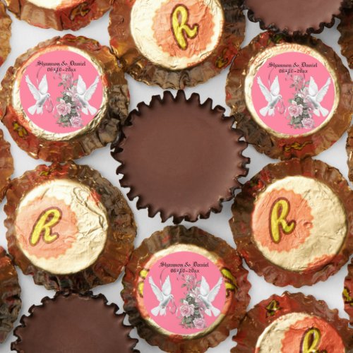 Pink Doves And Roses Reeses Peanut Butter Cups