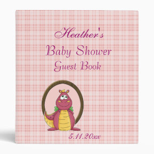 Pink Dragon 3 Ring Binder