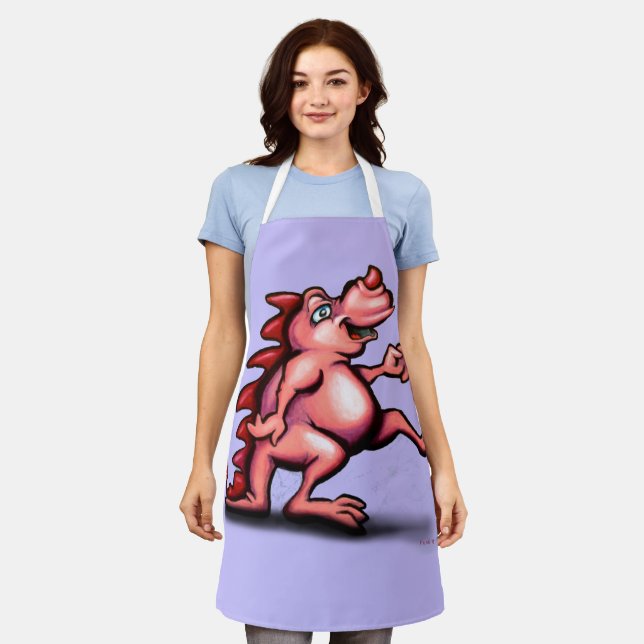 Pink Dragon Apron (Worn)