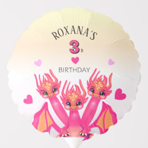 Pink dragon balloon