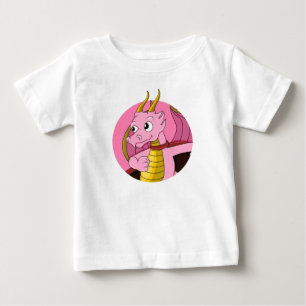 Pink dragon cartoon baby T-Shirt