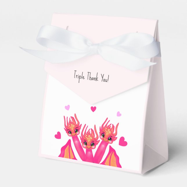 Pink dragon  favor boxes (Front Side)
