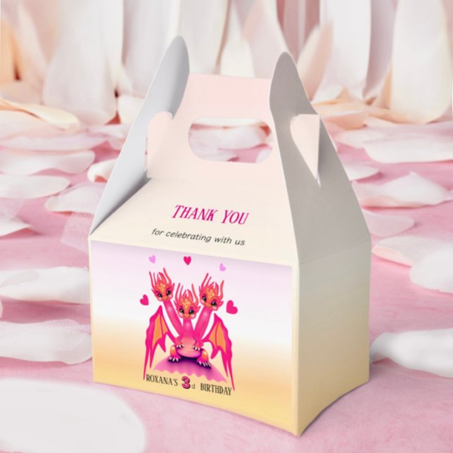 Pink dragon  favor boxes (Creator Uploaded)