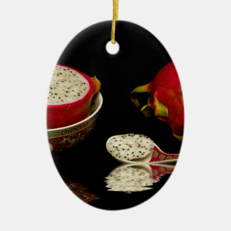 Pink Dragon Fruit Ceramic Ornament