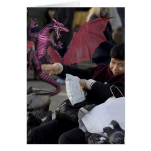 Pink Dragon In Venice Italy Cards