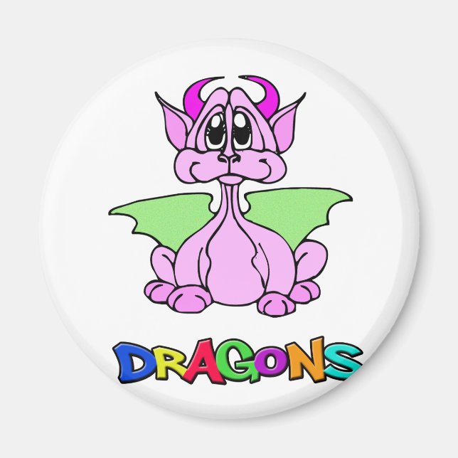 Pink Dragon Magnet (Front)